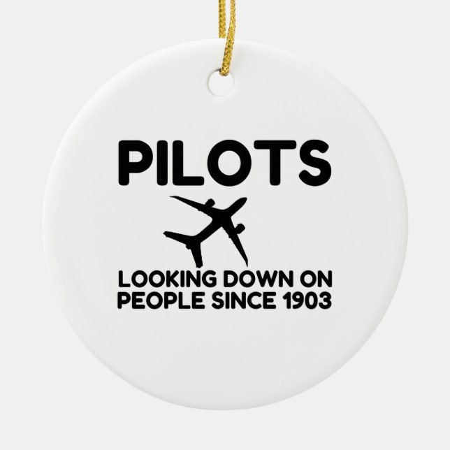 Pilots Ceramic Ornament (Front)