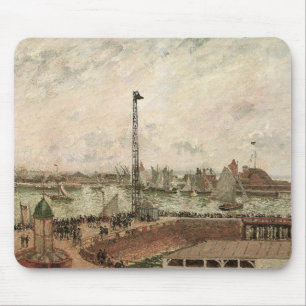 Pilot's Jetty, Le Havre, Misty by Camille Pissarro Mouse Pad