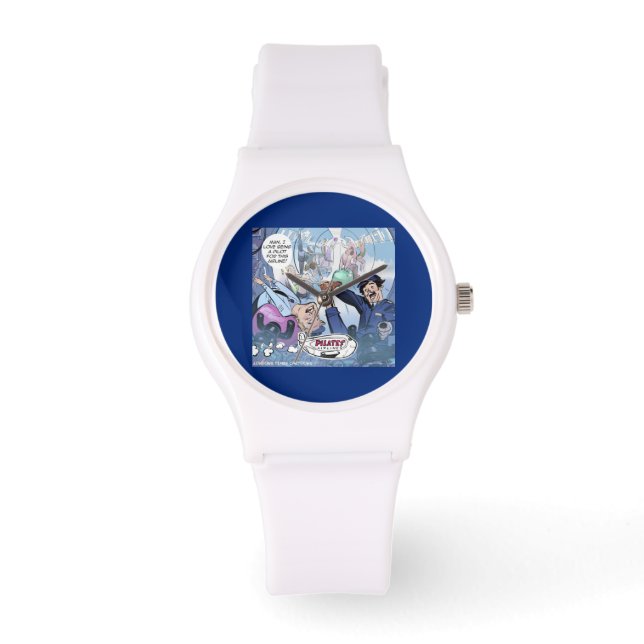 Pilots Pilates Airlines Womens Comic Watch (Front)