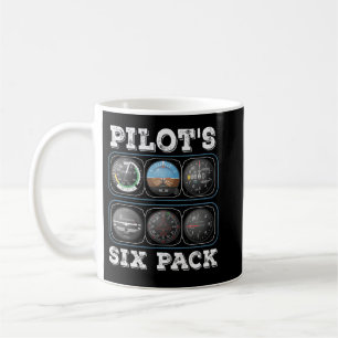 Pilot's Six Pack T-Shirt   Flight Instruments Avia Coffee Mug