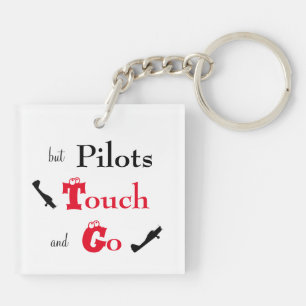 Pilots Touch and Go Square Key Chain