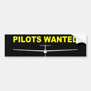 PILOTS WANTED BUMPER STICKER