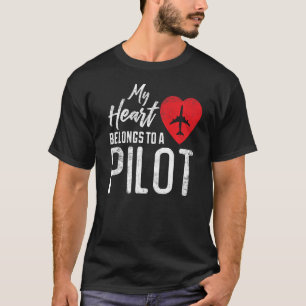 Pilot's Wife Aviation Airline Pilot Husband Aviato T-Shirt