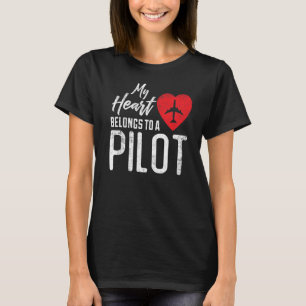 Pilot's Wife Aviation Airline Pilot Husband Aviato T-Shirt