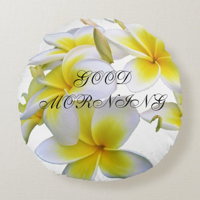 Pilow  With Flowers  Round Pillow (Front)