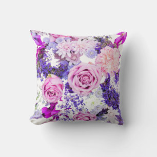 Pilow With Flowers Throw Pillow