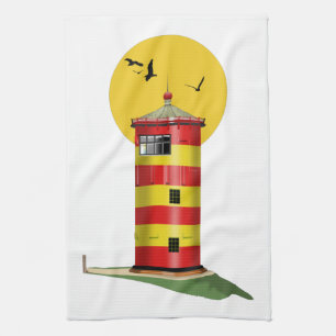 Pilsum Lighthouse Germany Kitchen Towel