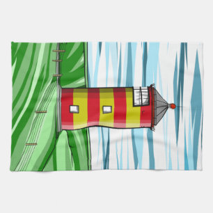 Pilsum Lighthouse Pilsumer Leuchtturm Kitchen Towel