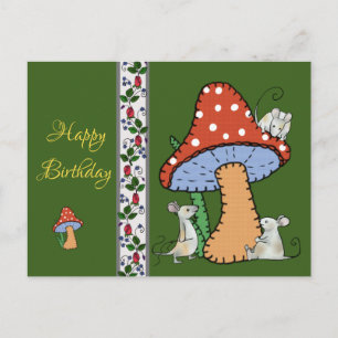 Pilz nähen postcard