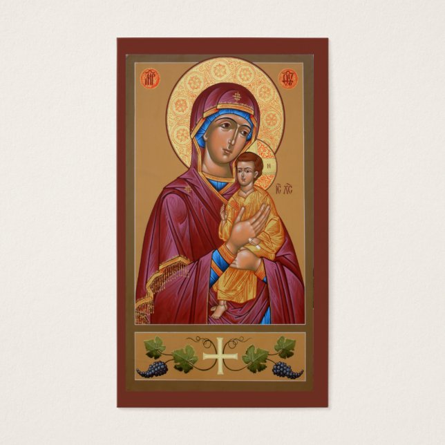 Pimen Mère de Dieu Mini-carte de prière (Devant)