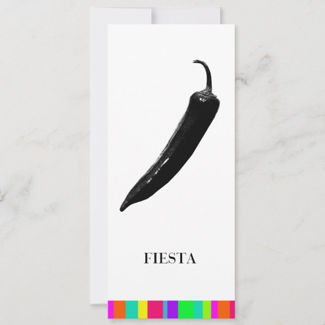 Piment mexicain des invitations | de partie de (Devant)