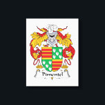 Pimentel Family Crest Canvas Print<br><div class="desc">Pimentel Coat of Arms</div>