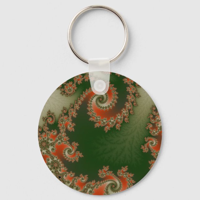 Pimento Olive Double Spiral Keychain (Front)
