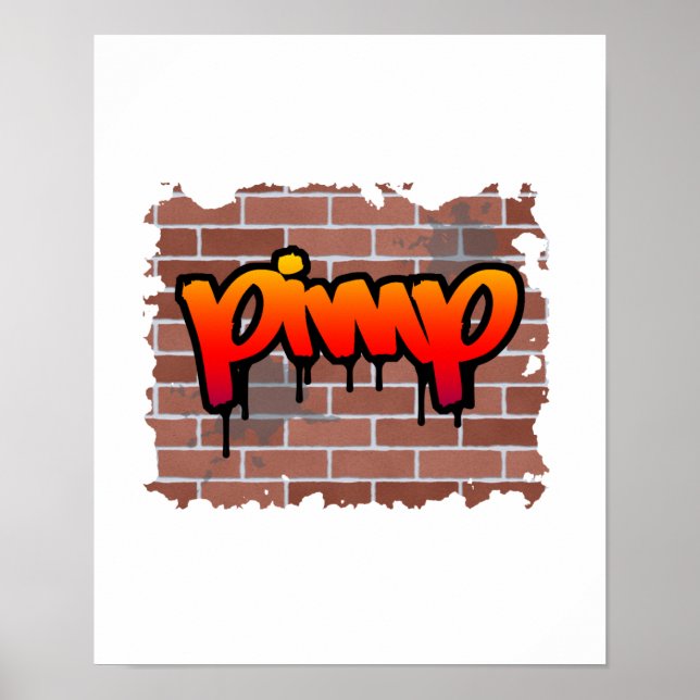 pimp graffiti  design poster (Front)