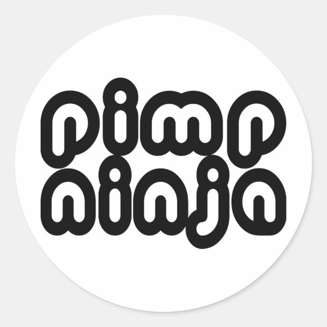 Pimp Ninja Classic Round Sticker (Front)