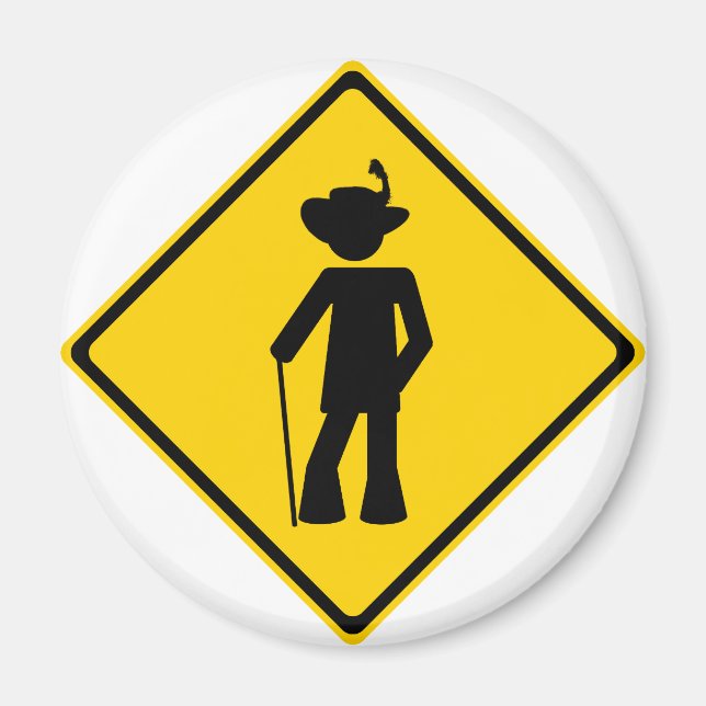 Pimp Road Sign Magnet (Front)
