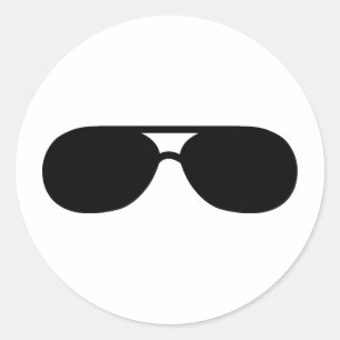 pimp sunglasses shades classic round sticker