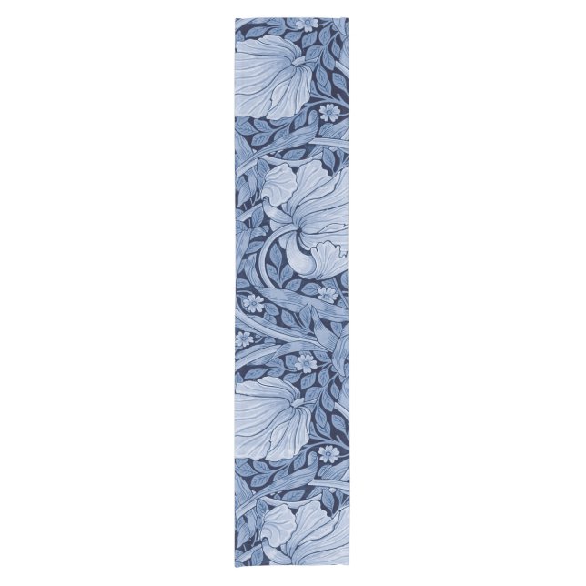 Pimpernel Blue Monotone, William Morris Short Table Runner (Front)