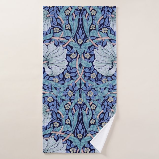 Pimpernel Blue, William Morris Bath Towel (Bath Towel)