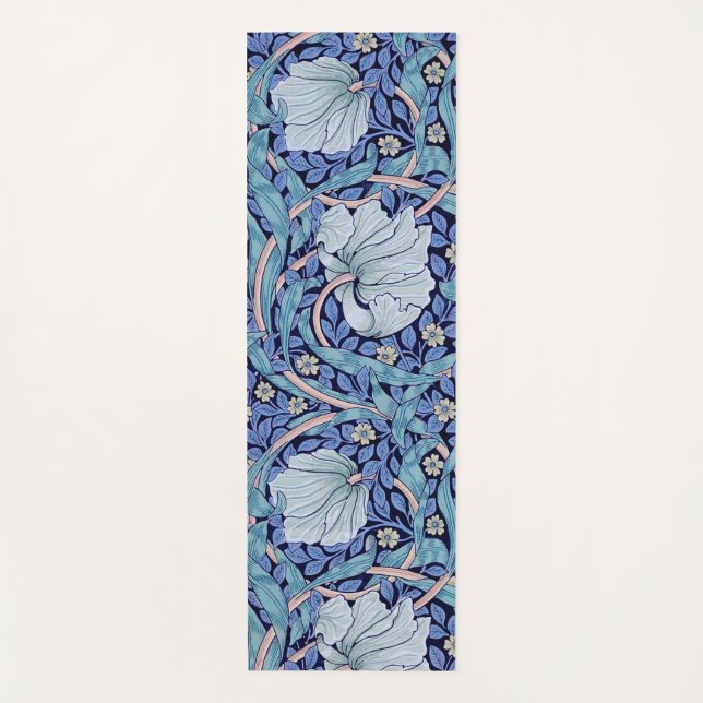 Pimpernel Blue, William Morris Yoga Mat (Front)