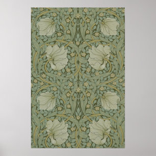 Pimpernel by William Morris Vintage Floral Textile Poster