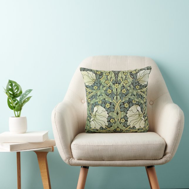 Pimpernel Flower Pattern William Morris Throw Pillow (Chair)