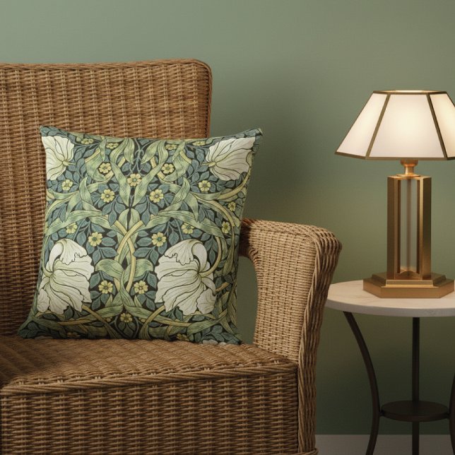 Pimpernel Flower Pattern William Morris Throw Pillow (Creator Uploaded)