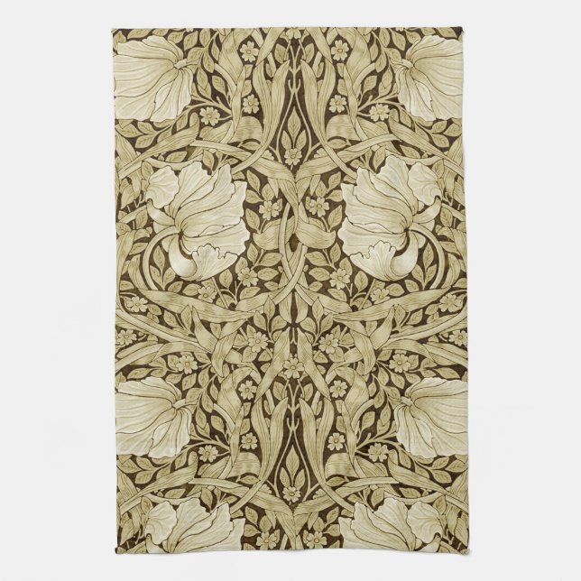 Pimpernel Gold, William Morris Kitchen Towel (Vertical)