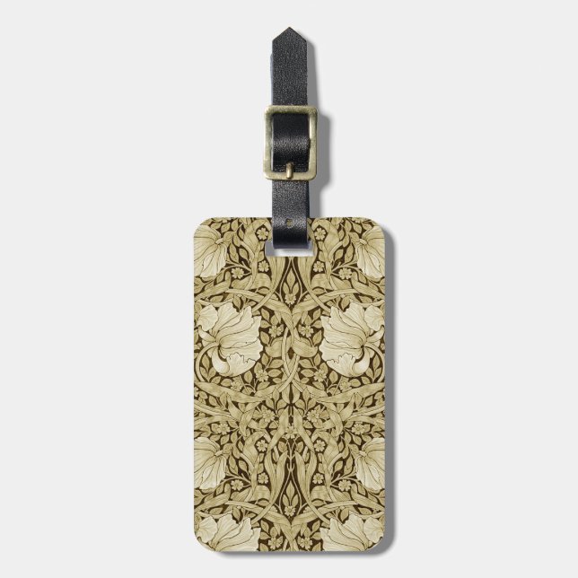 Pimpernel Gold, William Morris Luggage Tag (Front Vertical)