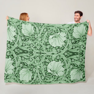 Pimpernel Green, William Morris Fleece Blanket