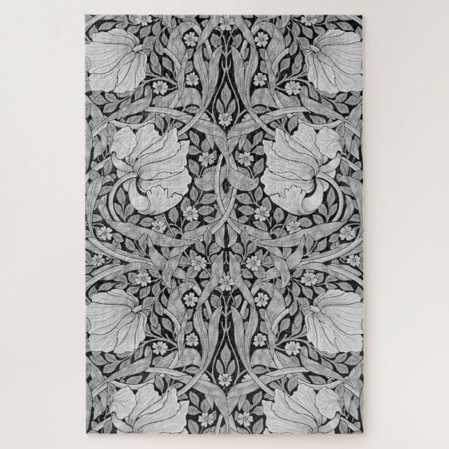 Pimpernel Grey Monotone, William Morris Jigsaw Puzzle (Vertical)
