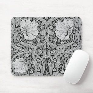 Pimpernel Grey Monotone, William Morris Mouse Pad