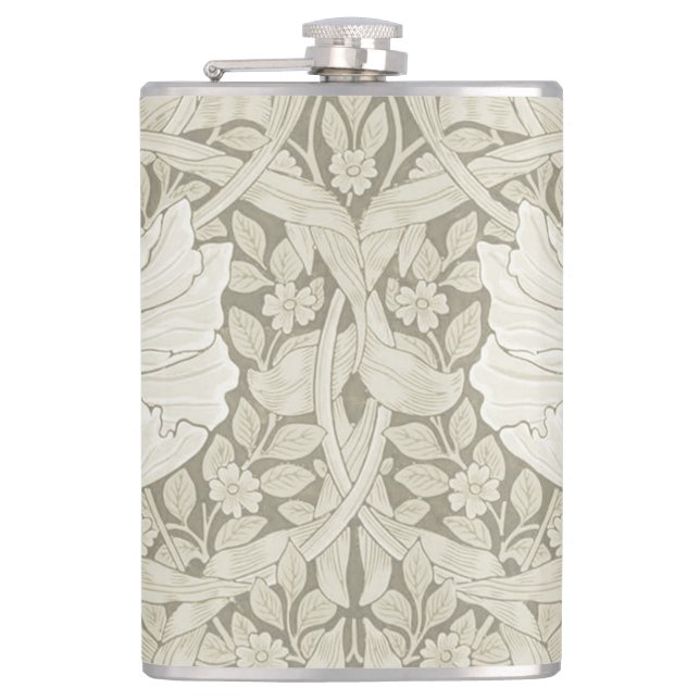 Pimpernel Ivory, William Morris Hip Flask (Front)