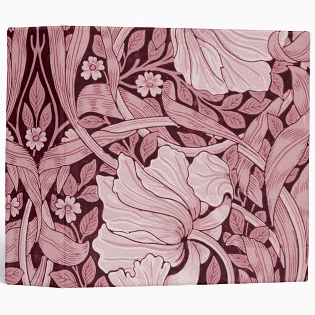 Pimpernel Maroon, William Morris Binder (Front/Spine)