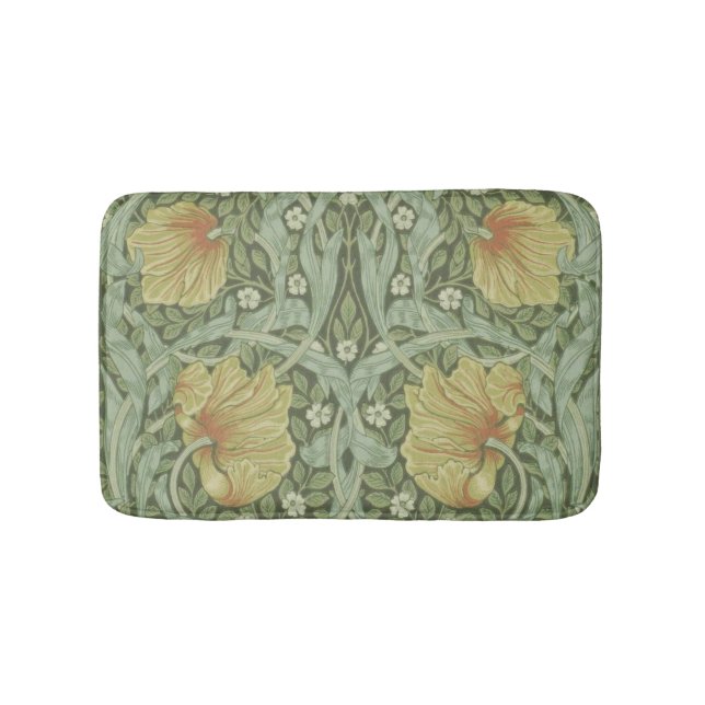 Pimpernel Pattern (by William Morris) Bath Mat (Front)