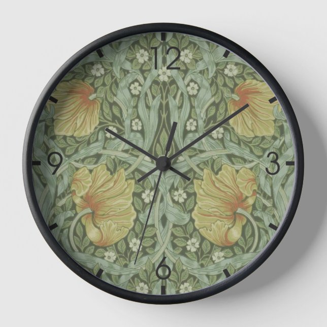 Pimpernel Pattern (by William Morris) Clock (Front)