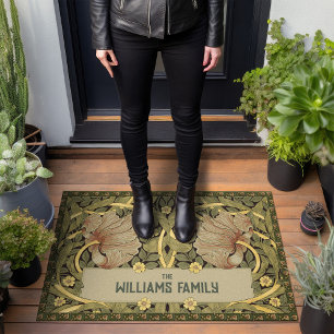 Pimpernel Pattern Doormat William Morris Vintage