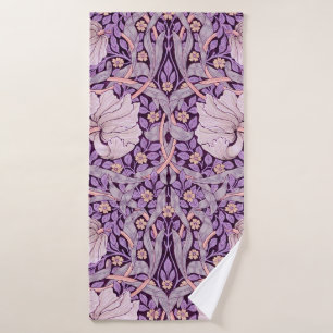 Pimpernel Purple, William Morris Bath Towel