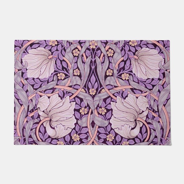 Pimpernel Purple, William Morris Doormat (Front)