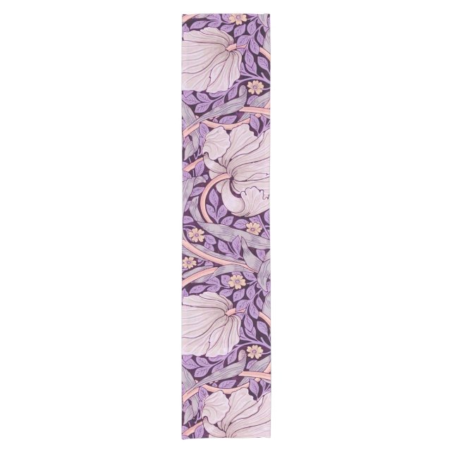 Pimpernel Purple, William Morris Short Table Runner (Front)