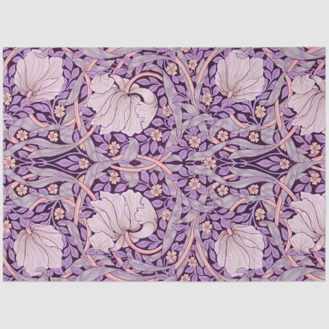 Pimpernel Purple, William Morris Tissue Paper (Front)