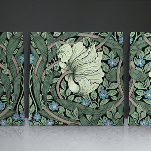 Pimpernel Seamless 1/2 William Morris Arts Crafts Tile