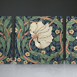 Pimpernel Seamless 1/2 William Morris Arts Crafts Tile<br><div class="desc">Embrace the timeless beauty of the Arts and Crafts Movement with this elegant set of two mirrored ceramic tiles, showcasing the famous Pimpernel Pattern by William Morris. Cast in calming shades of dusty blue, warm yellow, and sage green, these tiles reflect the iconic design ethos of simplicity, nature-inspired motifs, and...</div>