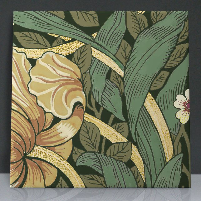 Pimpernel Seamless 2 of 12 Faux Gold & Sage Green Tile (Creator Uploaded)
