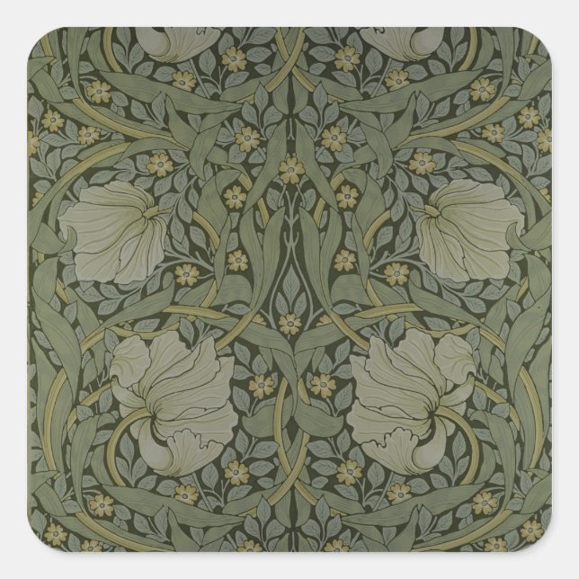 'Pimpernel' wallpaper design, 1876 Square Sticker (Front)