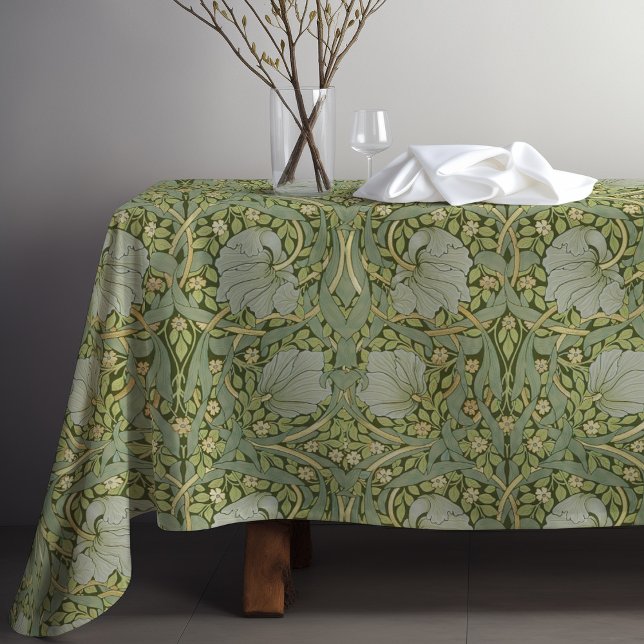 Pimpernel William Morris Green Gold Pattern Tablecloth (Creator Uploaded)