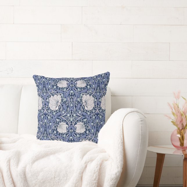 Pimpernel,William Morris,pattern,art nouveau, chic Throw Pillow (Couch)