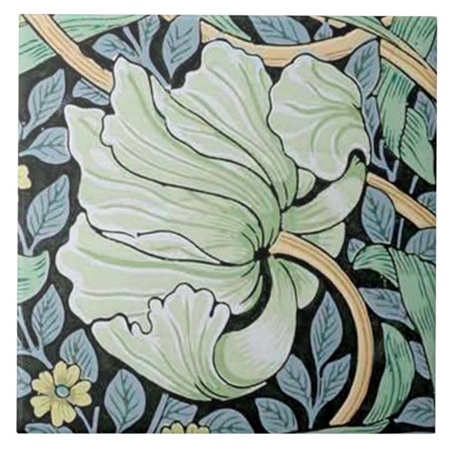 Pimpernel, William Morris Tile (Front)
