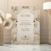 Pimpernel William Morris Wedding Welcome Sign