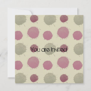 Pin and Green Splash Baby Shower Invitation